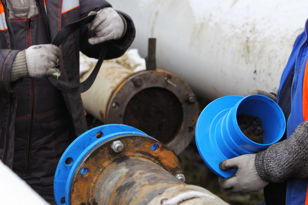 pipe undergoing curing