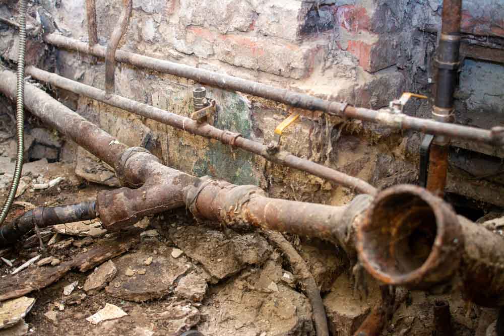 bellied sewer line
