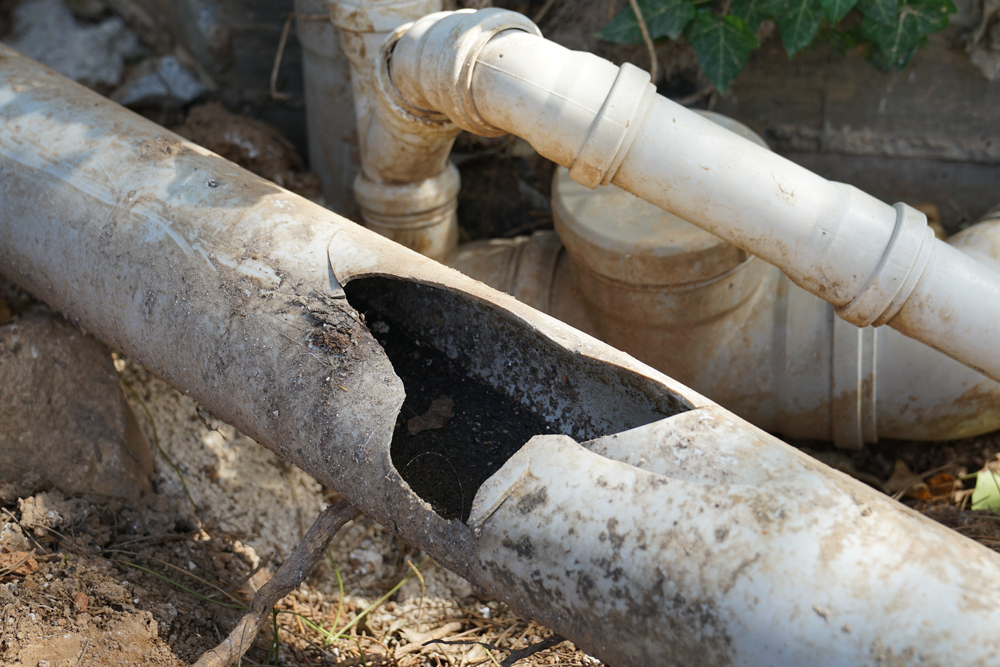 damaged pipe