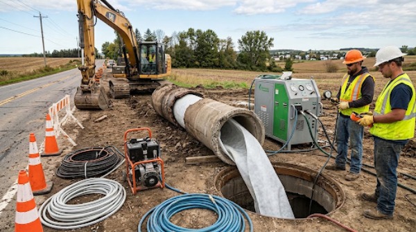 trenchless pipe lining service