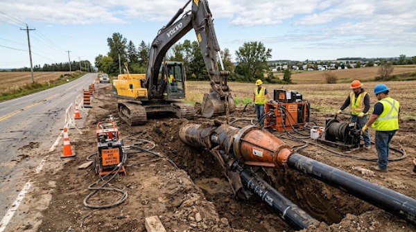 underground pipeline installation