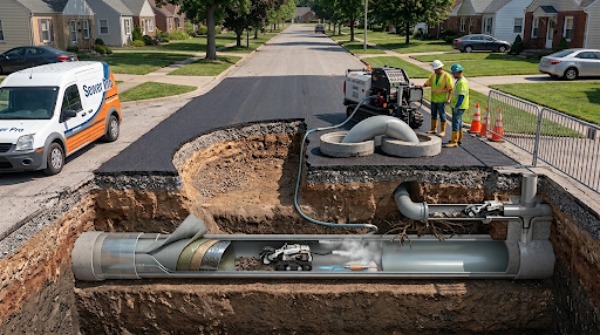 underground sewer line repair
